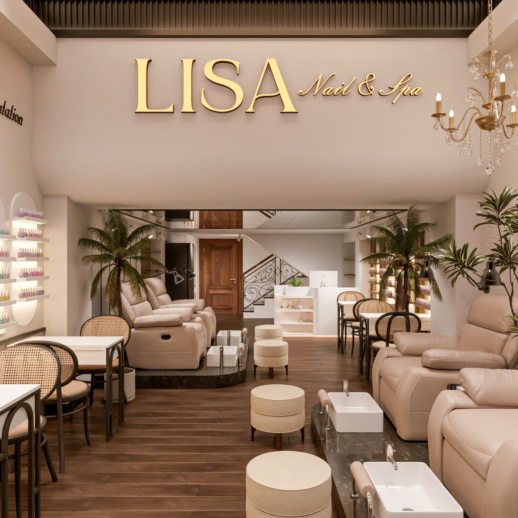 Nội thất Lisa Nail & Spa