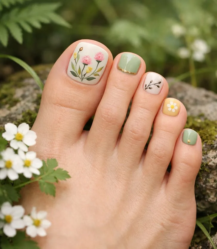 mẫu nail chân đẹp