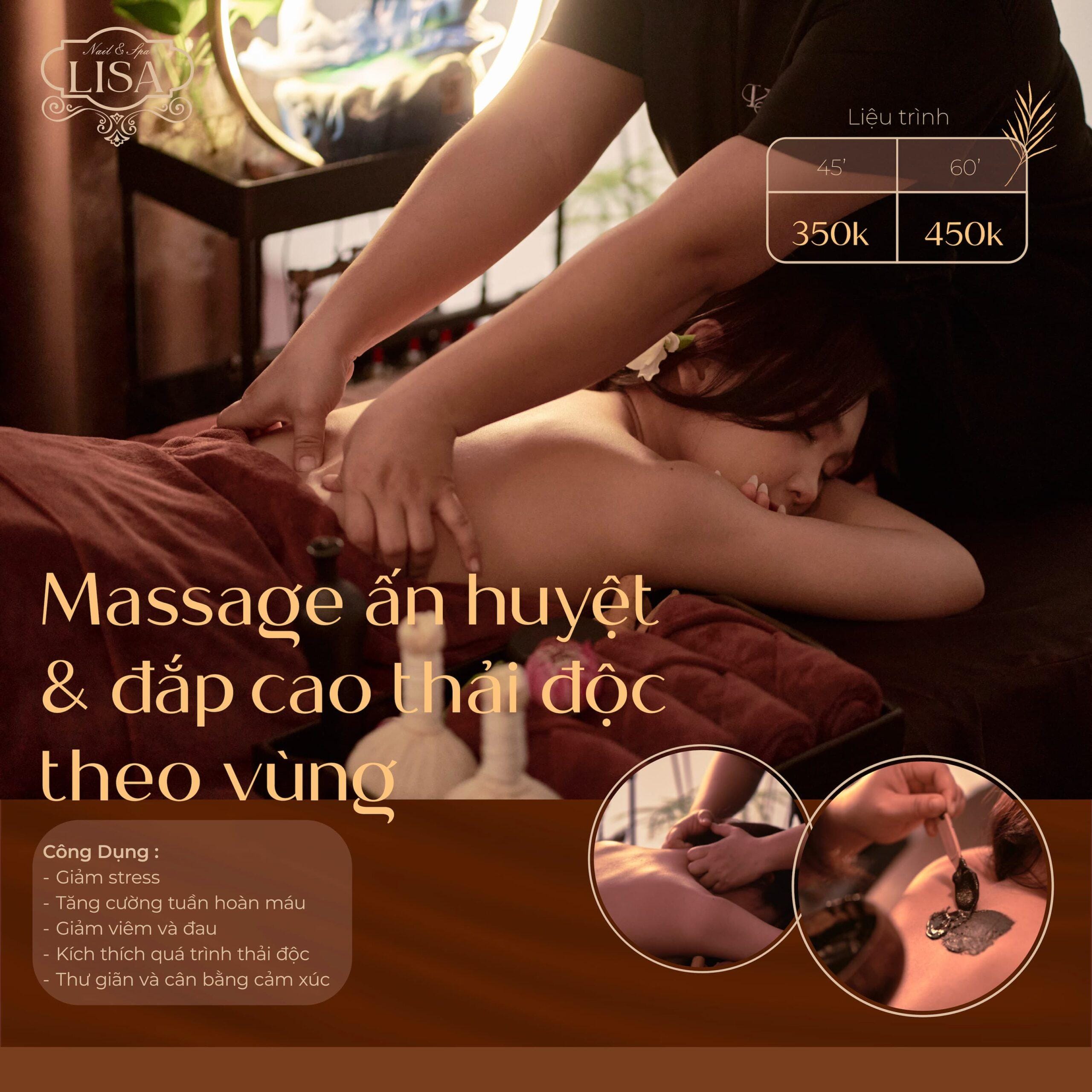 massage ấn huyệt và đắp cao thải độc