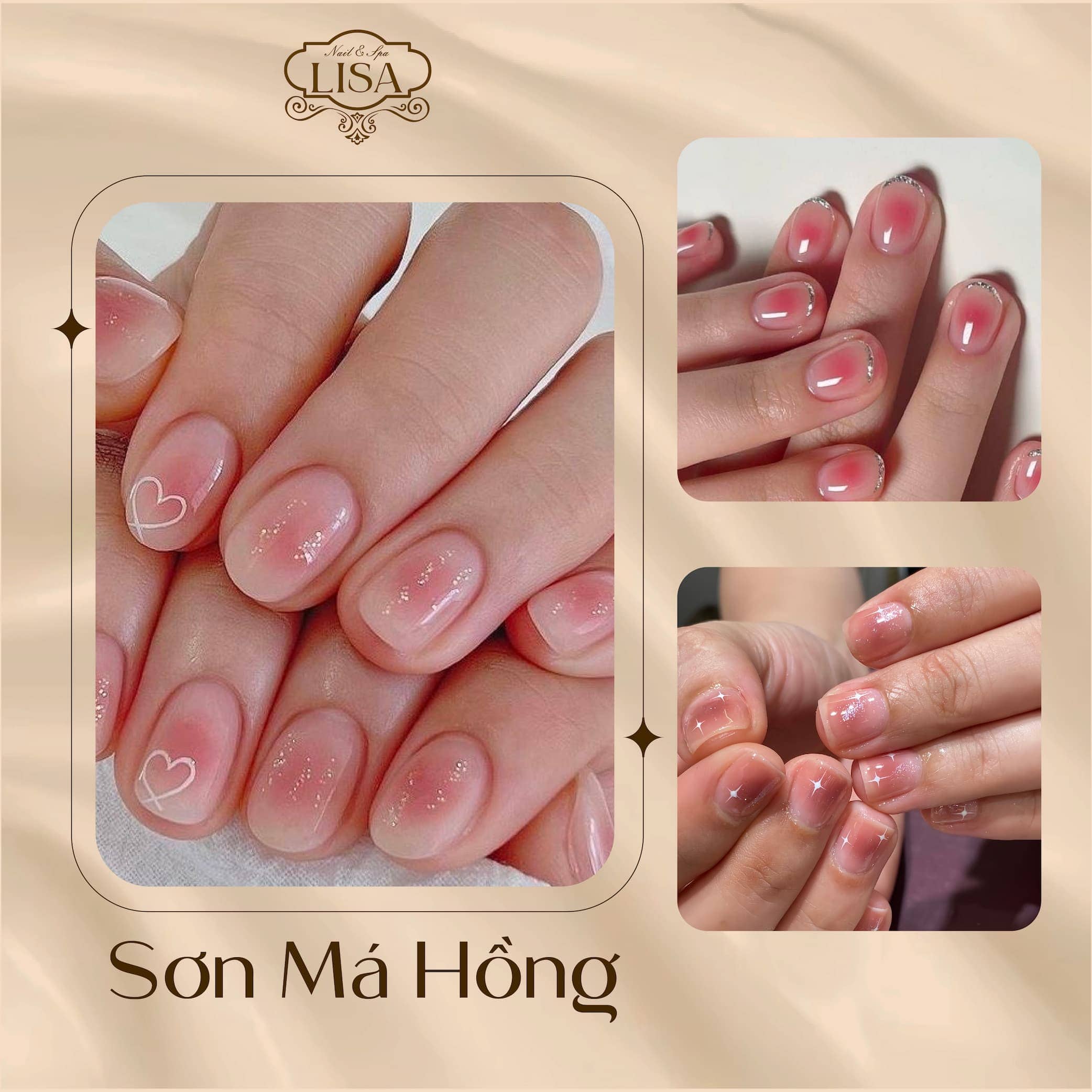 nail sơn má hồng